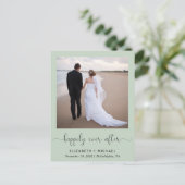 Gelukkig ooit na de ontvangst van het Photo Sage W Uitnodiging Briefkaart (Staand voorkant)