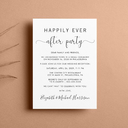 Gelukkig ooit na de ontvangst van het QR-huwelijk Kaart