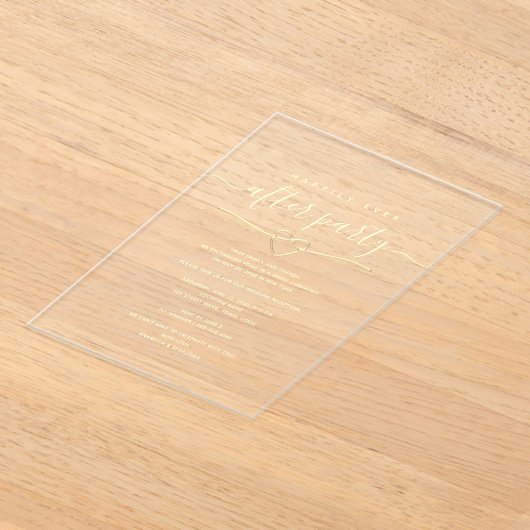 Gelukkig ooit na de Ontvangst van het Weddenschap Acryl Uitnodigingen (Laagn)