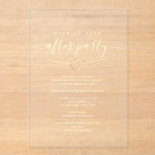 Gelukkig ooit na de Ontvangst van het Weddenschap Acryl Uitnodigingen (Voorkant)