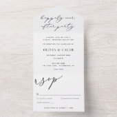 Gelukkig ooit na de Ontvangst van het Weddenschap All In One Uitnodiging (Binnen)