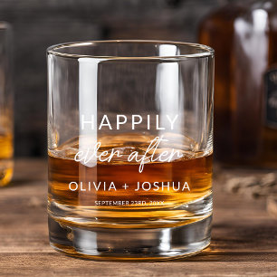 Gelukkig ooit na de Ontvangst van het Weddenschap Whisky Glas