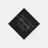 Gelukkig ooit na de ontvangst van het zwarte bruil servet (Hoek)