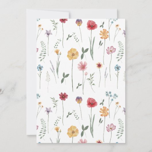 Gelukkig ooit na de ontvangst van Wilde Bloem van  Kaart (Achterkant)