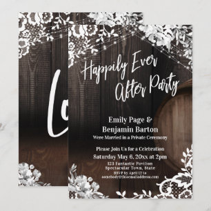 Gelukkig ooit na de partij Wijn Barrel Lace en Lic Kaart