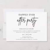 Gelukkig ooit na de party bruiloft receptie uitnod kaart (Voorkant)