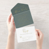 Gelukkig ooit na de party salie bruiloft receptie all in one uitnodiging (Uittrekbaar)