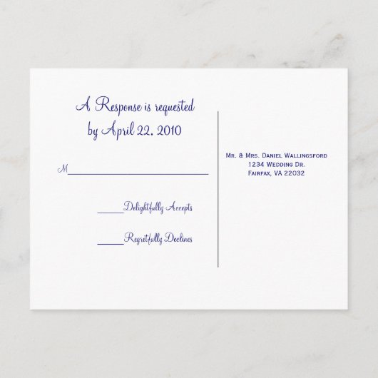 Gelukkig ooit na de reactiekaart uitnodiging briefkaart (Achterkant)