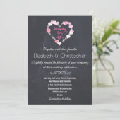 Gelukkig ooit na de roze reuzenhartbruiloft kaart (Staand voorkant)