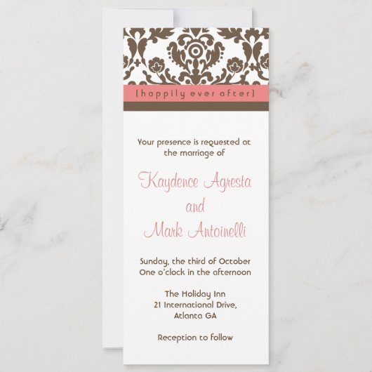 Gelukkig ooit na de uitnodiging van de bruiloft (Voorkant)