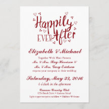 Gelukkig ooit na de uitnodiging van de bruiloft