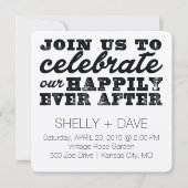 Gelukkig ooit na de uitnodiging van de bruiloft (Voorkant)