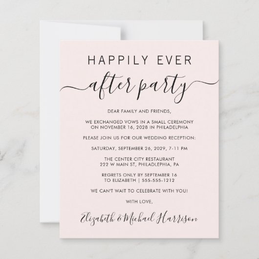 Gelukkig ooit na de Uitnodiging van de Ontvangst v (Voorkant)