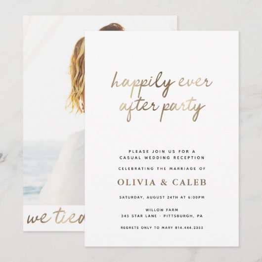 Gelukkig ooit na de uitnodiging van de Weddenschap (Voorkant / Achterkant)