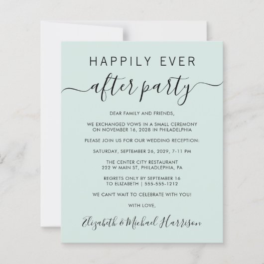 Gelukkig ooit na de Uitnodiging van het Wuwelijksh (Voorkant)