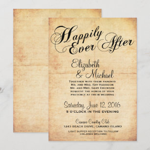 Gelukkig ooit na de uitnodiging voor een sprookjes