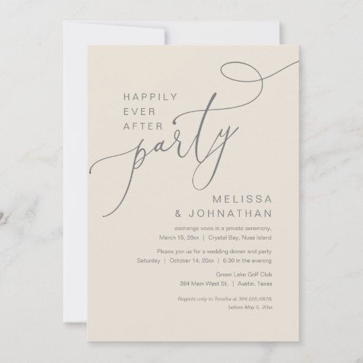 Gelukkig ooit na de uitzending van een weddenschap kaart (Voorkant)