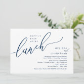 Gelukkig ooit na de weddenschapslunch kaart (Staand voorkant)