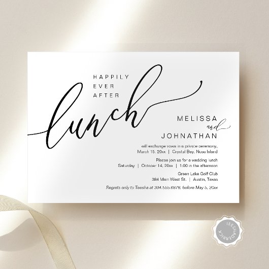 Gelukkig ooit na de weddenschapslunch kaart