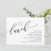 Gelukkig ooit na de weddenschapslunch kaart (Staand voorkant)