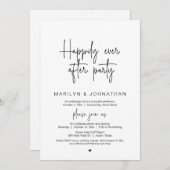 Gelukkig ooit na de wedstrijd Elopement Dinner Par Kaart (Voorkant / Achterkant)