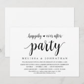 Gelukkig ooit na de wedstrijd Elopement Dinner Par Kaart (Voorkant / Achterkant)