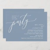 Gelukkig ooit na de wedstrijd Elopement Dinner Par Kaart (Voorkant / Achterkant)