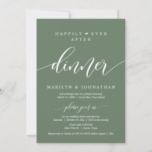 Gelukkig ooit na de wedstrijd Elopement Dinner Par Kaart