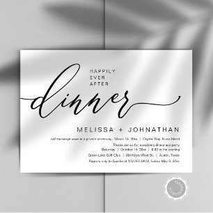 Gelukkig ooit na de wedstrijd Elopement Dinner Par Kaart