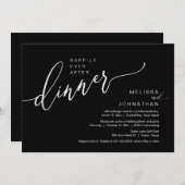 Gelukkig ooit na de wedstrijd Elopement Dinner Par Kaart (Voorkant / Achterkant)