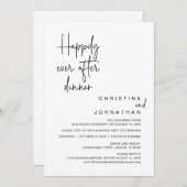 Gelukkig ooit na de wedstrijd Elopement Dinner Par Kaart (Voorkant / Achterkant)