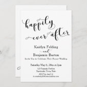 Gelukkig ooit na de zwarte & witte Ontvangst van h Kaart (Voorkant / Achterkant)