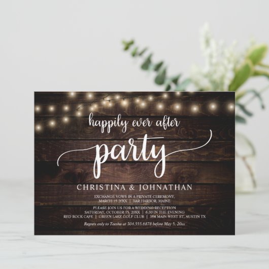 Gelukkig ooit na een feestje, bijtende weddenschap kaart (Staand voorkant)