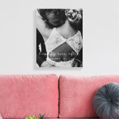 Gelukkig ooit na een schattige foto van een walgel canvas afdruk (Insitu (Woonkamer))