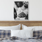 Gelukkig ooit na een schattige foto van een walgel canvas afdruk (Insitu (Slaapkamer))