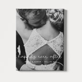 Gelukkig ooit na een schattige foto van een walgel canvas afdruk