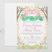 Gelukkig ooit na Eenhoorn bruiloft uitnodiging (Voorkant / Achterkant)