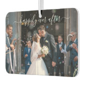 Gelukkig ooit na Elegant Script Wedding Photo Luchtverfrisser (Links)