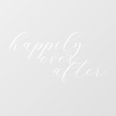 Gelukkig Ooit na Elegant Script Wedding Raamsticker (Vel)