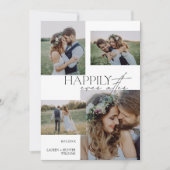 Gelukkig ooit na elegante foto moderne bruiloft aankondiging (Voorkant)