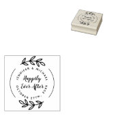 Gelukkig ooit na elegante hand getrokken bruiloft rubberstempel (Gestempeld)