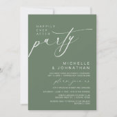 Gelukkig ooit na etentje, bruiloft Elopement Kaart (Voorkant)