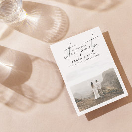 Gelukkig ooit na feest 2 foto bruiloft receptie aankondiging