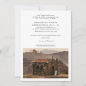 Gelukkig ooit na feest 2 foto bruiloft receptie aankondiging (Achterkant)