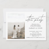 Gelukkig ooit na feest 2 foto bruiloft receptie aankondiging (Voorkant)