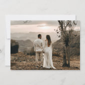 Gelukkig ooit na feest 2 foto bruiloft receptie aankondiging (Achterkant)