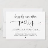 Gelukkig ooit na feest, bruiloft diner dansen kaart (Voorkant)