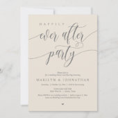 Gelukkig ooit na feest, bruiloft diner dansen kaart (Voorkant)