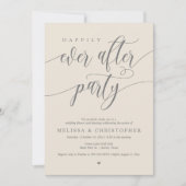 Gelukkig ooit na feest, bruiloft diner dansen kaart (Voorkant)