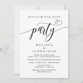 Gelukkig ooit na feest, bruiloft diner dansen kaart (Voorkant)